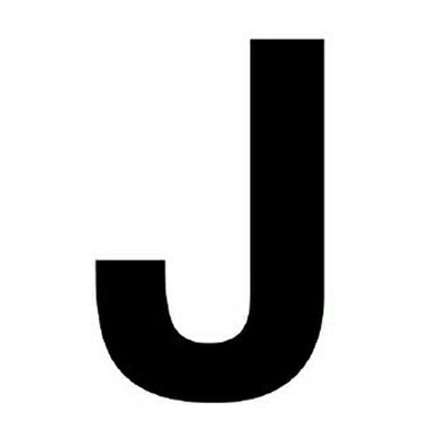 Rakuten - 845-81J アルファベット表示ステッカー　J　（中）　5枚入　100×100mm