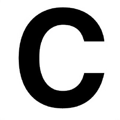 乐天商城 - 845-82C アルファベット表示ステッカー　C（大）　5枚入　150×150mm
