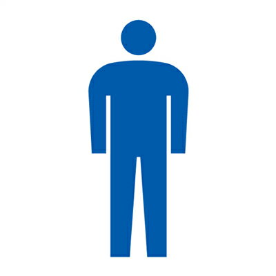 Rakuten - 842-65 トイレ表示 男 (小サイズ) アクリル 100×100×3mm厚 ユニット UNIT