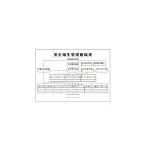 317-61 組織表 安全衛生管理組織表 紙 420×594mm(A2サイズ) UNIT ユニット