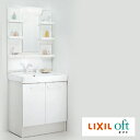 LIXIL/オフト/間口:750/一面鏡(標準)/シングルレバー洗髪シャワー水栓/MFTXE1-751YJ-FTV2N-755SY-VP1<メーカー直送・送料無...
