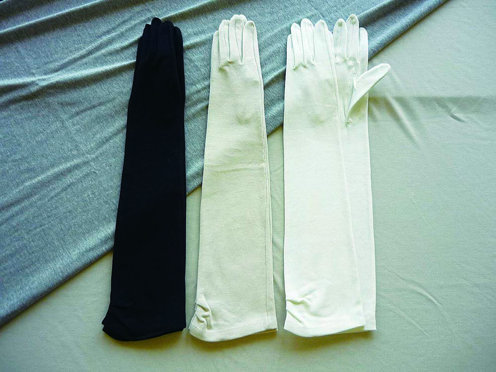椿オイル配合 手袋 美肌 シンプル ロング UV カット か