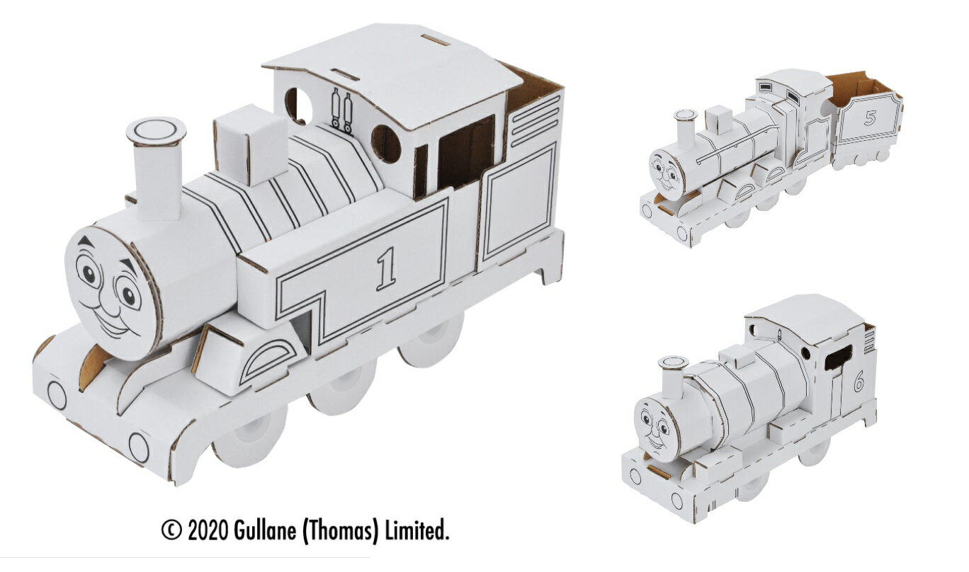 きかんしゃ トーマス ハッピーレール 段ボール 工作 キット 知育玩具 組み立て おもちゃ 手作り 楽しい 男の子 女の子 キッズ 子供 子ども 1歳 2歳 3歳 4歳 小学生 プレゼント ギフト 贈り物 キャラクター