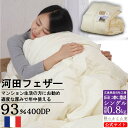 【河田フェザー ダウン 使用 自社工場 製造】 丁度いい厚み 0.8kg 合い掛け 羽毛布団 シングル フランス産 ホワイトダックダウン ダウン 93% ロイヤルゴールド ダウンパワー 400DP 国内洗浄 抗菌 防臭 日本製 オールシーズン 冬用 秋用 春用【鞆のふとん家】