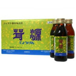 【商品説明】 ●「茸源 100ml×10本入」は、純粋培養したシイタケ菌糸を酵素分解した抽出物 (L・E・M(シイタケ菌糸体培養抽出物))をベースにした飲料です。 ●毎日の健康維持にお役立てください。 ●賞味期限等の表記についてパッケージに記載。 【ご注意】 ●・開栓後はすみやかにお飲み下さい。 ●・植物由来の成分が沈殿を生じることがありますが品質的には問題がありません。 ●よく振ってお飲み下さい。 ●・容器はガラス製ですから、取扱いにご注意下さい。 ●・容器が破損しますので、冷凍庫で急冷または凍結させないで下さい。 ●・開栓時にキャップで指を切らないようにして下さい。 【保存方法】 ●直射日光を避け涼しい所に保管して下さい。 【原材料名・栄養成分等】 ●原材料名：シイタケ菌糸培養培地抽出物 ●栄養成分表(100mlあたり)：エネルギー 2.5kcal、たんぱく質 0.1g、脂質 0g、 糖質 0.5g、食物繊維 0.06g、ナトリウム 4mg 【原産国】 ●日本