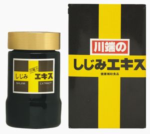 商品名 川端のしじみエキス 容　量 60g 原材料 有大和しじみ（木曽川産） 商品説明 ■鉄釜で30時間あまり煮詰めた100％エキス ■濃厚なしじみの味 ■1日1回2g（大豆粒）を目安にコップ1杯の水かお湯とともに飲む ■料理の隠し味にも 賞味期限 開封前賞味期限：常温で2年 保存方法 直射日光・高温多湿を避けて保存して下さい。 メーカー 川ばた乃エキス 区　分 日本製・健康補助食品 広告文責 株式会社アリス　03-3856-5222