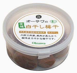 商品名 オーサワの有機白干し梅干 内容量 170g 原材料 有機梅（奈良産）、食塩（モンゴル天然湖塩） 商品説明 有機JAS認定品　奈良産有機梅・紫蘇使用　大粒で肉厚、酸味まろやか ■天日干し ■塩分18〜20% 賞味期限 常温で1年 保存方法 直射日光・高温多湿を避けて保存して下さい。 メーカー オーサワジャパン 広告文責 株式会社アリス　03-3856-5222