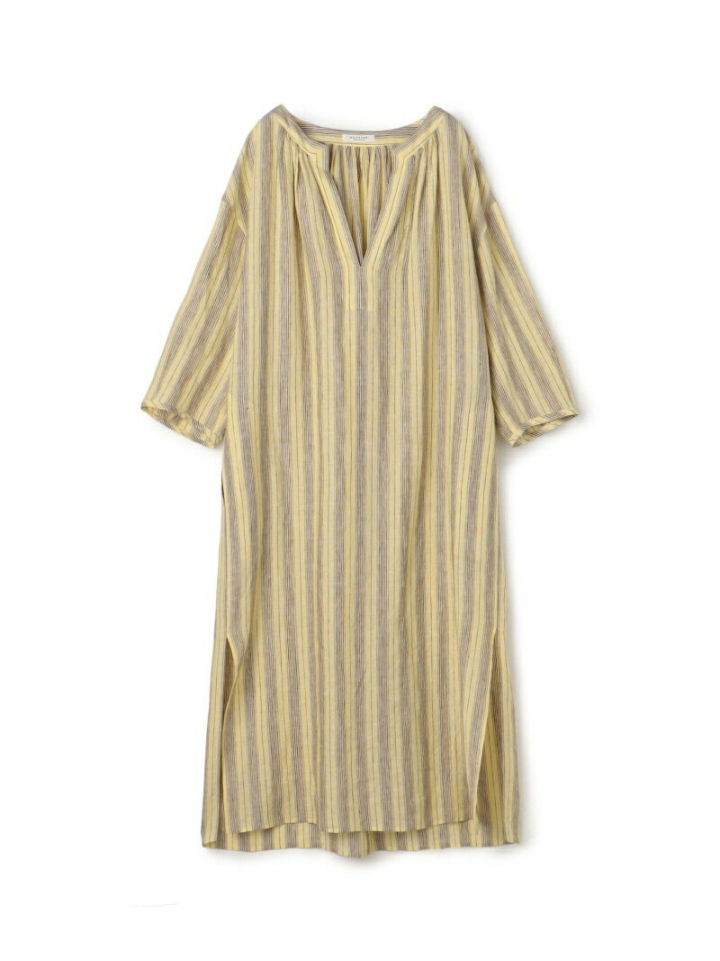 【SALE／40%OFF】フレンチリネン ギャザーワンピース MACPHEE トゥモローランド ワンピース・ドレス ワンピース ブルー イエロー【RBA_E】【送料無料】[Rakuten Fashion]のサムネイル