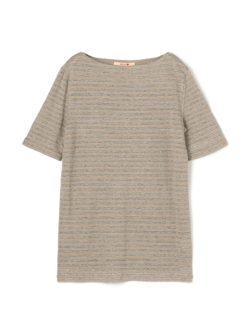 リネンボーダー ハーフスリーブTシャツ BACCA トゥモローランド トップス カットソー・Tシャツ レッド ベージュ【送料無料】[Rakuten Fashion]