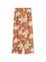 【SALE/40%OFF】レーヨンプリント タックストレートパンツ SOULEIADO トゥモローランド パンツ その他のパンツ ブラック オレンジ【RBA_E...