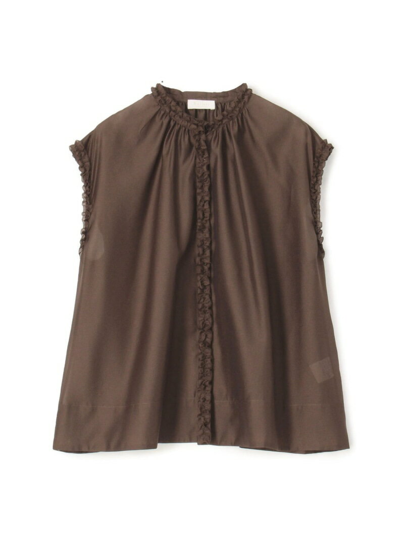 【SALE／40%OFF】シアードビー ギャザーフリルブラウス Ballsey トゥモローランド トップス シャツ・ブラウス ブラウン グリーン【RBA_E】【送料無料】[Rakuten Fashion]