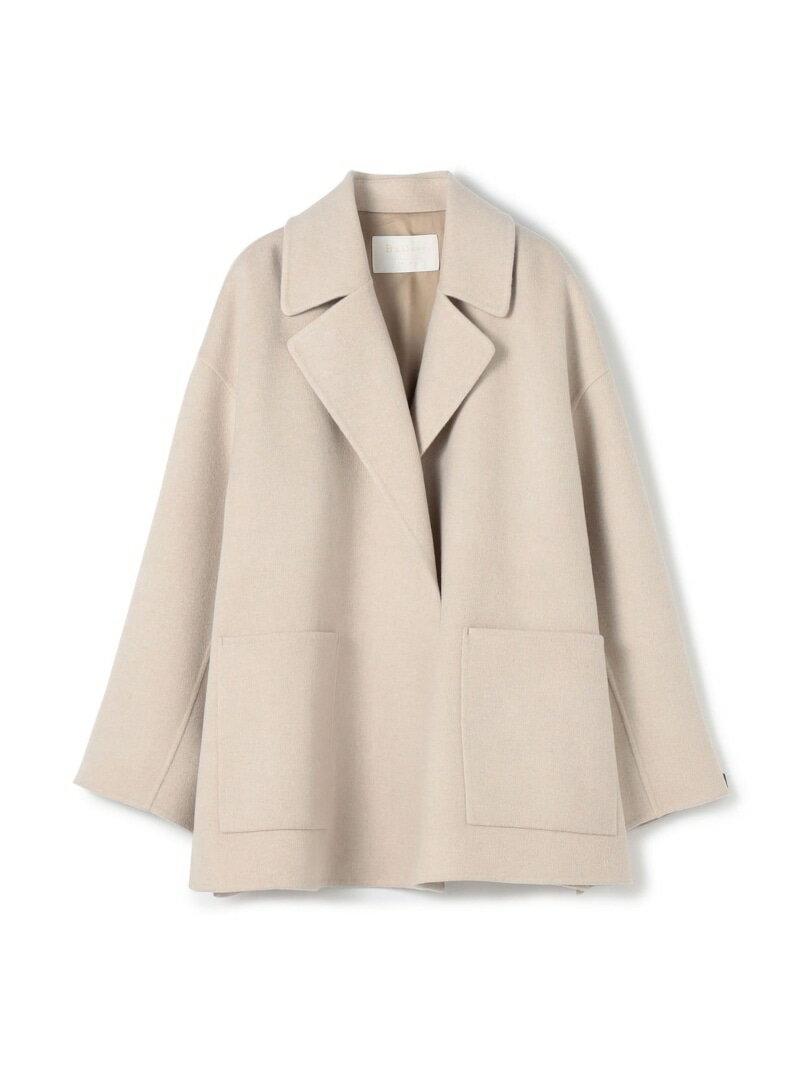 プレミアムウールリバー オープンカラーショートコート Ballsey トゥモローランド ジャケット・アウター その他のジャケット・アウター グリーン ピンク グレー ベージュ オレンジ ネイビー【送料無料】[Rakuten Fashion]のサムネイル