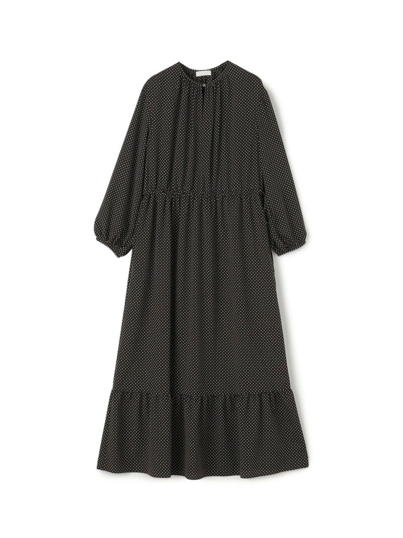 ミニドットプリント ティアードワンピース Ballsey トゥモローランド ワンピース・ドレス ワンピース ブラック【送料無料】[Rakuten Fashion]