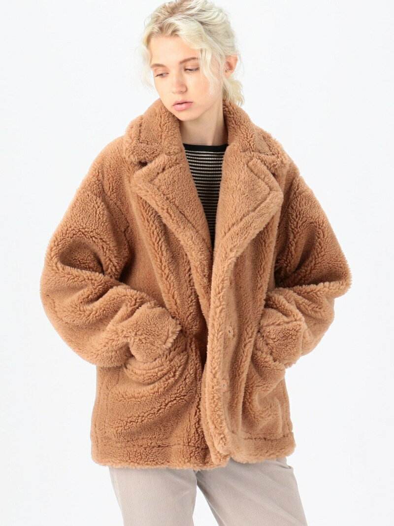 【SALE／30%OFF】Stand エコファーボアコート TOMORROWLAND BUYING WEAR トゥモローランド ジャケット・アウター その他のジャケット・アウター ブラウン ホワイト【RBA_E】【送料無料】[Rakuten Fashion]のサムネイル