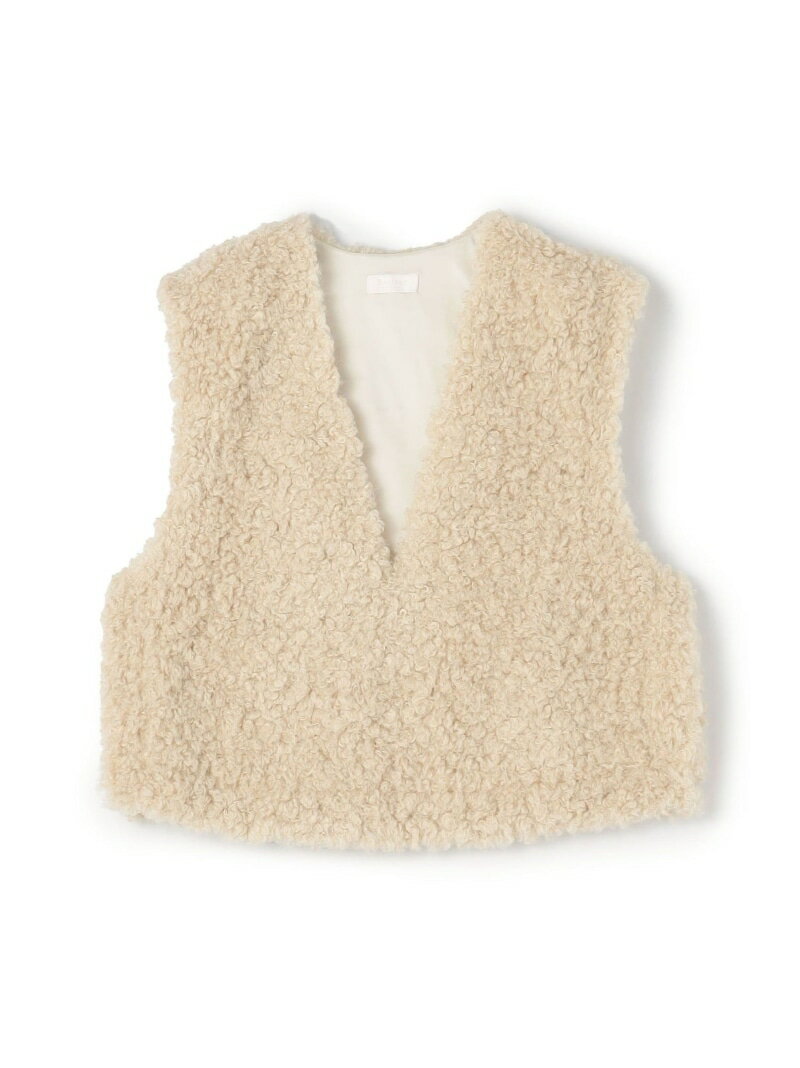 ミックスファー Vネックベスト Ballsey トゥモローランド トップス ベスト・ジレ グレー ベージュ【送料無料】[Rakuten Fashion]のサムネイル