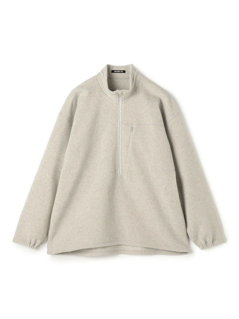 ウールカシミヤフリース ハーフジッププルオーバー GALERIE VIE トゥモローランド トップス カットソー・Tシャツ ネイビー【送料無料】[Rakuten Fashion]