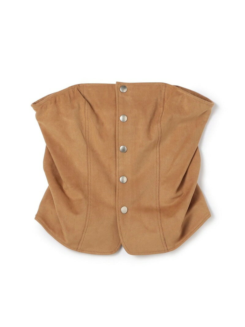 【SALE/68%OFF】スエードライク ビスチェ MACPHEE トゥモローランド トップス ベアトップ ベージュ ネイビー【RBA_E】【送料無料】[Rak...