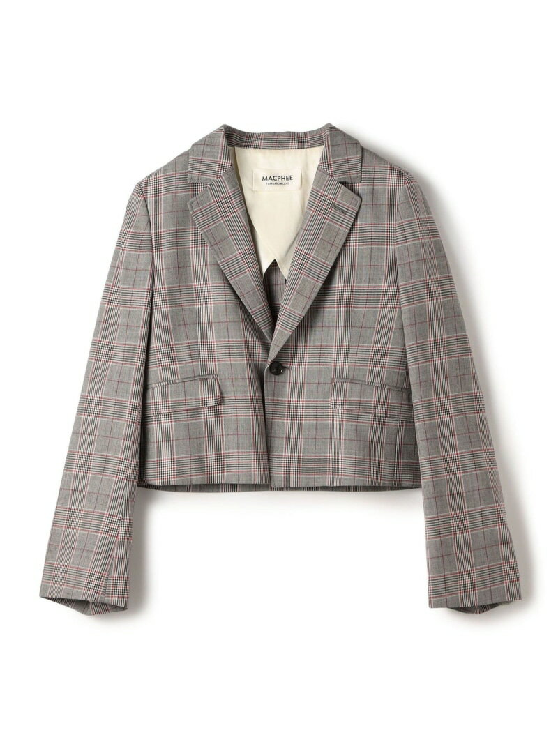【SALE／40%OFF】ライトウールチェックシングルブレストジャケット MACPHEE トゥモローランド ジャケット・アウター テーラードジャケット・ブレザー グレー【RBA_E】【送料無料】[Rakuten Fashion]