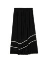 レースコンビプリーツ フレアスカート DES PRES トゥモローランド スカート ロング・マキシスカート ブラック【送料無料】[Rakuten Fashion...