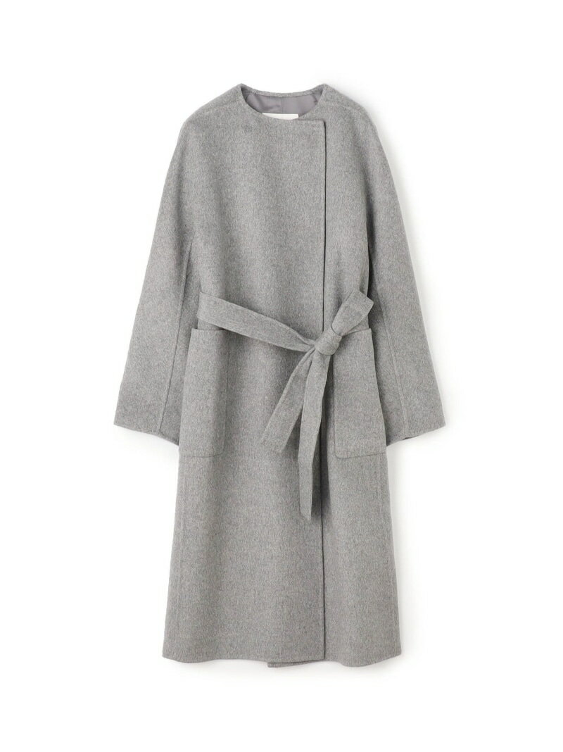 プレミアムウールリバー ノーカラーコート Ballsey トゥモローランド ジャケット・アウター その他のジャケット・アウター グレー グリーン ネイビー ピン...