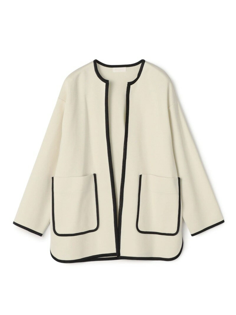 【WEB先行予約】ミラノリブ 2ポケットカーディガン Ballsey トゥモローランド トップス カーディガン ホワイト ネイビー【先行予約】*【送料無料】[Rakuten Fashion]