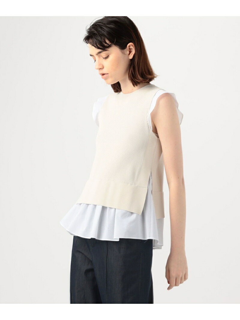 ファブリックコンビ レイヤードプルオーバー Ballsey トゥモローランド ニット ノースリーブニット/ベスト【送料無料】[Rakuten Fashion]