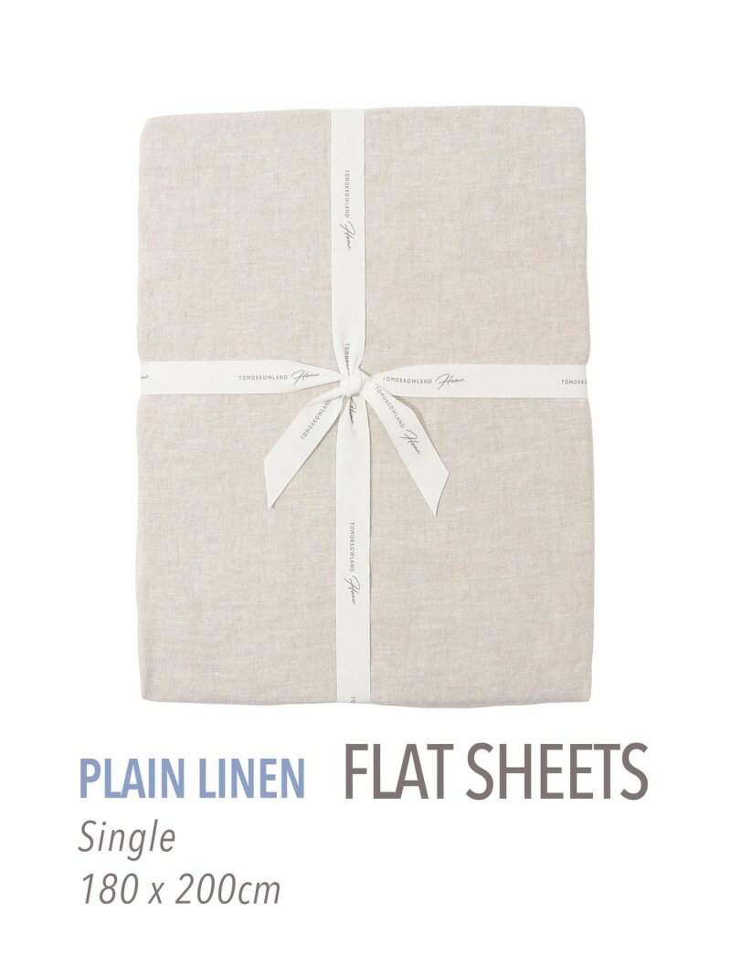 プレーンリネン フラットシーツ(シングル) TOMORROWLAND HOME トゥモローランド インテリア・生活雑貨 ..