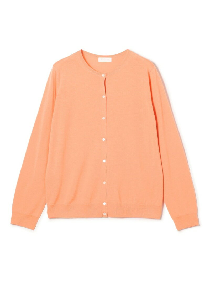 スーパーエクストラファインウール クルーネックカーディガン Ballsey トゥモローランド トップス カーディガン ホワイト ネイビー グリーン ベージュ パープル オレンジ グレー【送料無料】[Rakuten Fashion]