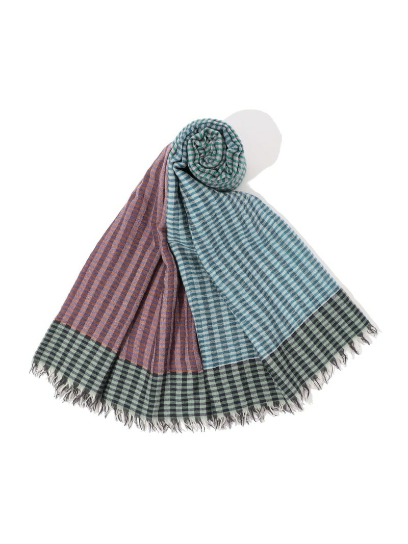 EPICE ウール パネルチェックストール TOMORROWLAND GOODS トゥモローランド ファッション雑貨 マフラ..