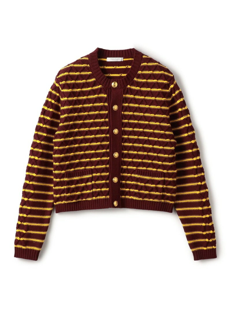 【SALE／60%OFF】ハイブリットコットンケーブル クルーネックカーディガン MACPHEE トゥモローランド トップス カーディガン レッド ネイビー【RBA_E】【送料無料】[Rakuten Fashion]