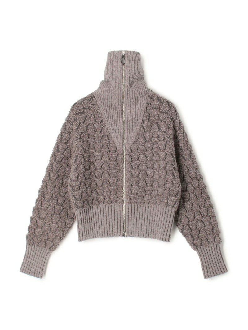 ループジャカード ジップアップカーディガン MACPHEE トゥモローランド トップス カーディガン ベージュ グレー【送料無料】[Rakuten Fashion]のサムネイル
