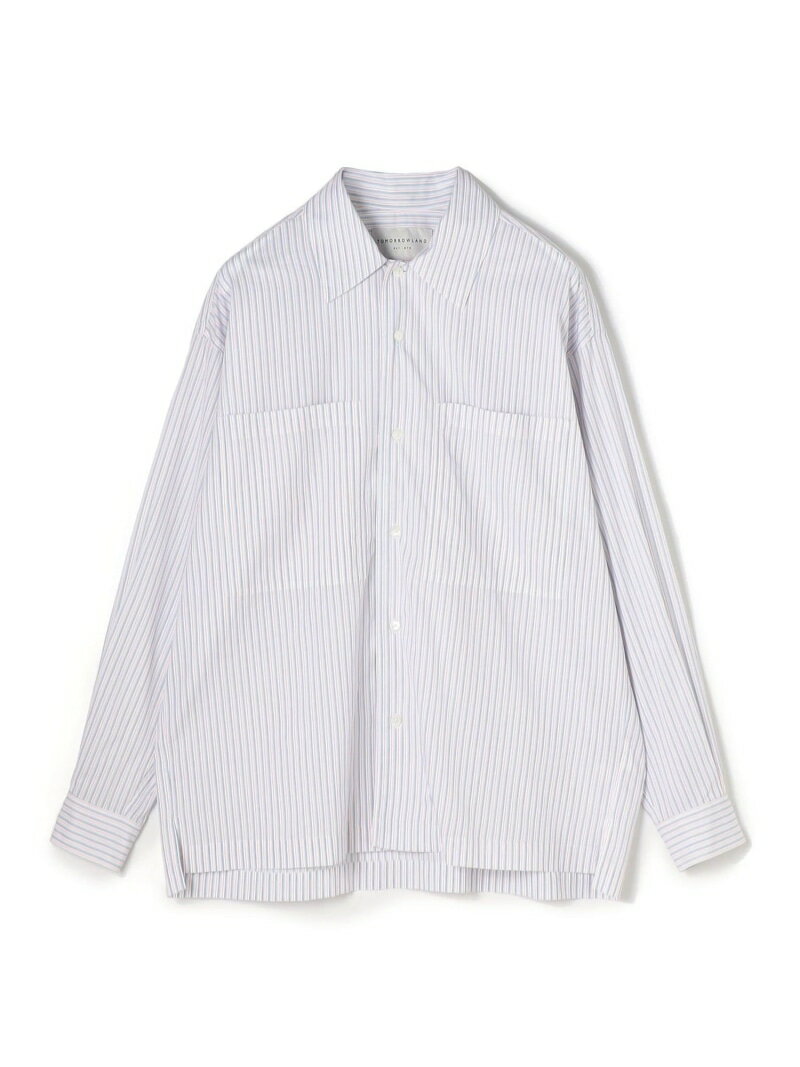 【SALE／30%OFF】コットンストライプ ダブルポケットシャツ TOMORROWLAND MEN トゥモローランド トップス シャツ・ブラウス ホワイト ブルー【RBA_E】【送料無料】[Rakuten Fashion]