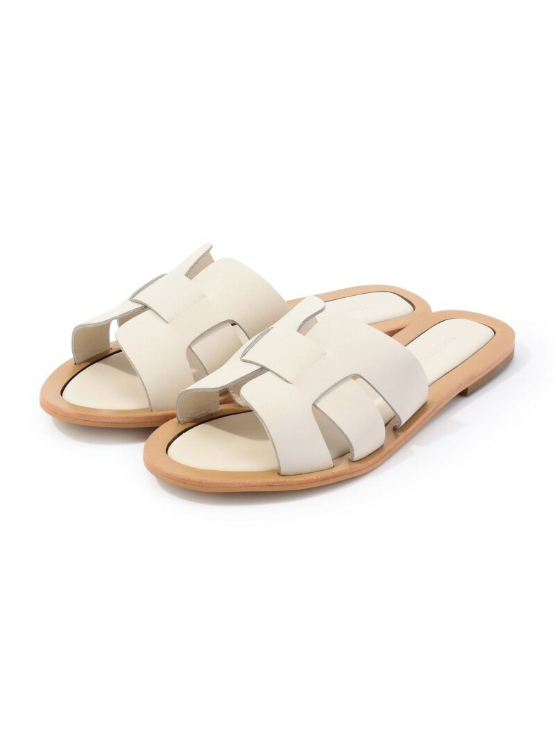 TOMORROWLAND フラットサンダル TOMORROWLAND GOODS トゥモローランド シューズ・靴 サンダル ブラック ホワイト【送料無料】[Rakuten Fashion]