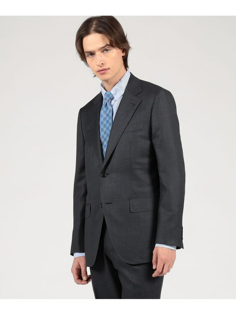 TRAVELLER ウールシルク シングルブレステッド2Bスーツ E.Zegna TOMORROWLAND MEN トゥモローランド スーツ・フォーマル スーツジャケット グレー ネイビー【送料無料】[Rakuten Fashion]