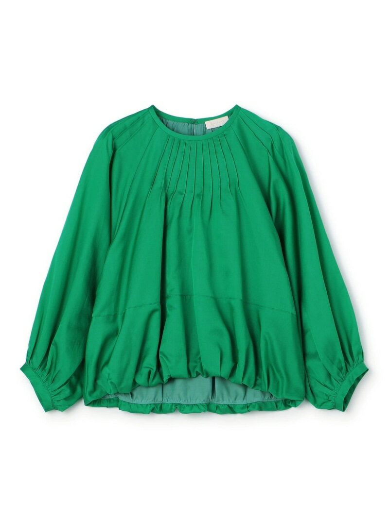 【SALE／30%OFF】コットンシルクサテン ピンタックパフブラウス Ballsey トゥモローラ