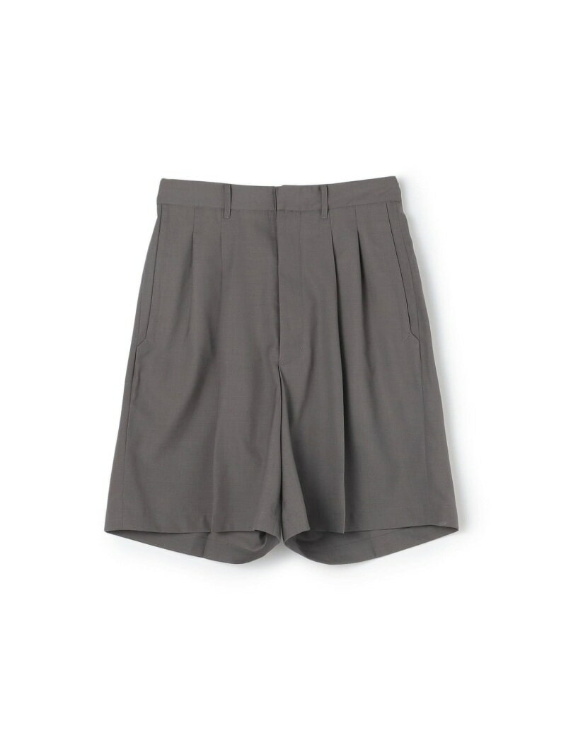 HAVERSACK 2タックショートパンツ TOMORROWLAND GOODS トゥモローランド パンツ キュロット ネイビー グレー【送料無料】[Rakut...