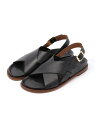 TOMORROWLAND FOOTBED フラットサンダル TOMORROWLAND GOODS トゥモローランド シューズ・靴 サンダル ブラック【送料無料】...