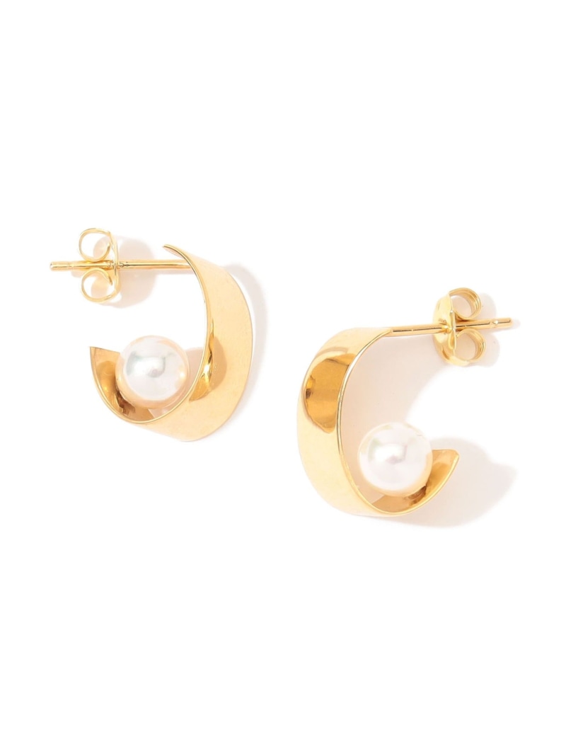 【別注】januka ハーフフープ パールピアス TOMORROWLAND GOODS トゥモローランド アクセサリー・腕時計 ピアス ホワイト【送料無料】[Rakuten Fashion]