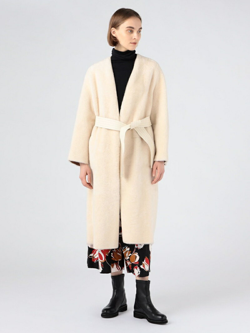 【SALE／30%OFF】BLANCHA リバーシブル ムートンコート TOMORROWLAND BUYING WEAR トゥモローランド ジャケット・アウター ムートンコート ホワイト【RBA_E】【送料無料】[Rakuten Fashion]のサムネイル