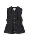 Lauren Manoogian DENIM BODICE ベスト TOMORROWLAND GOODS トゥモローランド トップス ベスト・ジレ ネイビー【送...