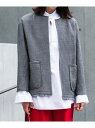 【SALE/40%OFF】ワッフルツイード ノーカラージャケット Ballsey トゥモローランド ジャケット・アウター ノーカラージャケット ブラック ベージ...