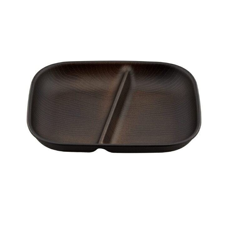 正和 NH home ワンプレート スクエア ダークブラウン 日本製 木目 プラスチック製 レンジ対応 食洗機対応 軽量 食器 クリーンコート プレート(3)