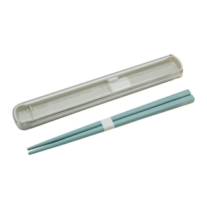 箸 箸箱 セット 箸箱セット ブルー 女性 大人 女子 引きフタ スライド式 抗菌 食洗機対応 日本製 OSK ひのきのぷら3 HS-16