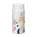 カクセー 水筒 マグボトル 360ml キャット 3Dプリント ステンレス 保冷 保温 真空二重構造 スクリュー栓 ねこ 猫 TP-01