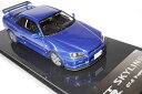 WIT'S W201 1/43 SKYLINE GT-R V spec R34 ベイサイドブルーWIT'S W201 1/43 SKYLINE GT-R V spec R34 ベイサイドブルー