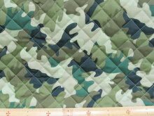 ナイロンオックス 迷彩柄 (緑系)キルト生地(ナイロンキルティング)※メール便発送は長さ1mまで可能