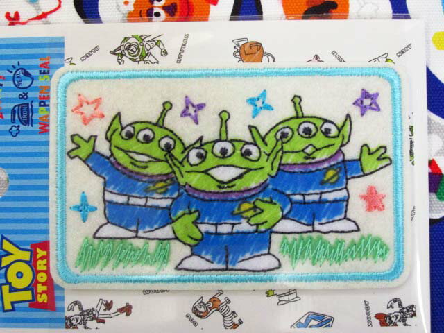 2019年　ディズニー　トイ・ストーリー　エイリアン柄　2Wワッペン大