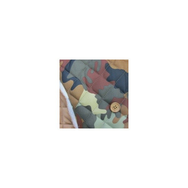 ナイロンオックス 迷彩柄 (茶系)半針キルト生地(ナイロンキルティング)※メール便発送は長さ1mまで可能