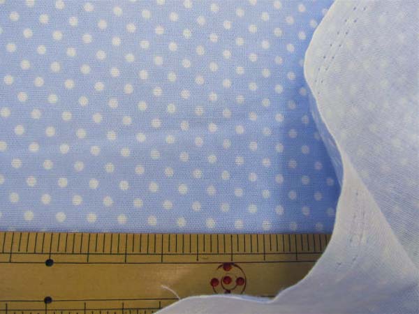 Wガーゼ　ミニミニ　3mmドット　水玉　（ブルー地）§　↑