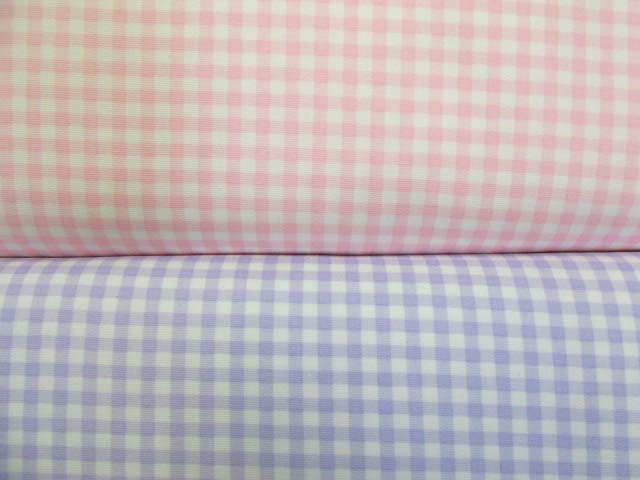 樂天商城 - 入園入学用におススメ!! ゆめかわ系　ギンガムチェック柄　オックス生地 (布 入園入学 内布 裏地 クロス 巾着 カバーリング 資材 手芸 手作りハンドメイド)